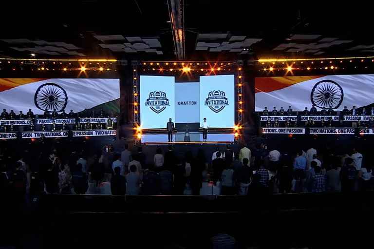 The India-Korea Invitational, a 3-day LAN event, featured BGMI, Road to Valor, and Real Cricket 22. The Krafton Pavilion highlighted their gaming lineup, including BGMI, New State, Road to Valor, and Defence Derby, providing an immersive experience for attendees.